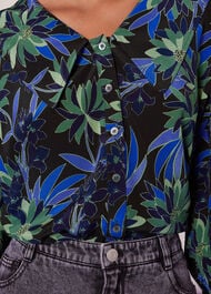 Scaling Blossom Silk Shirt
