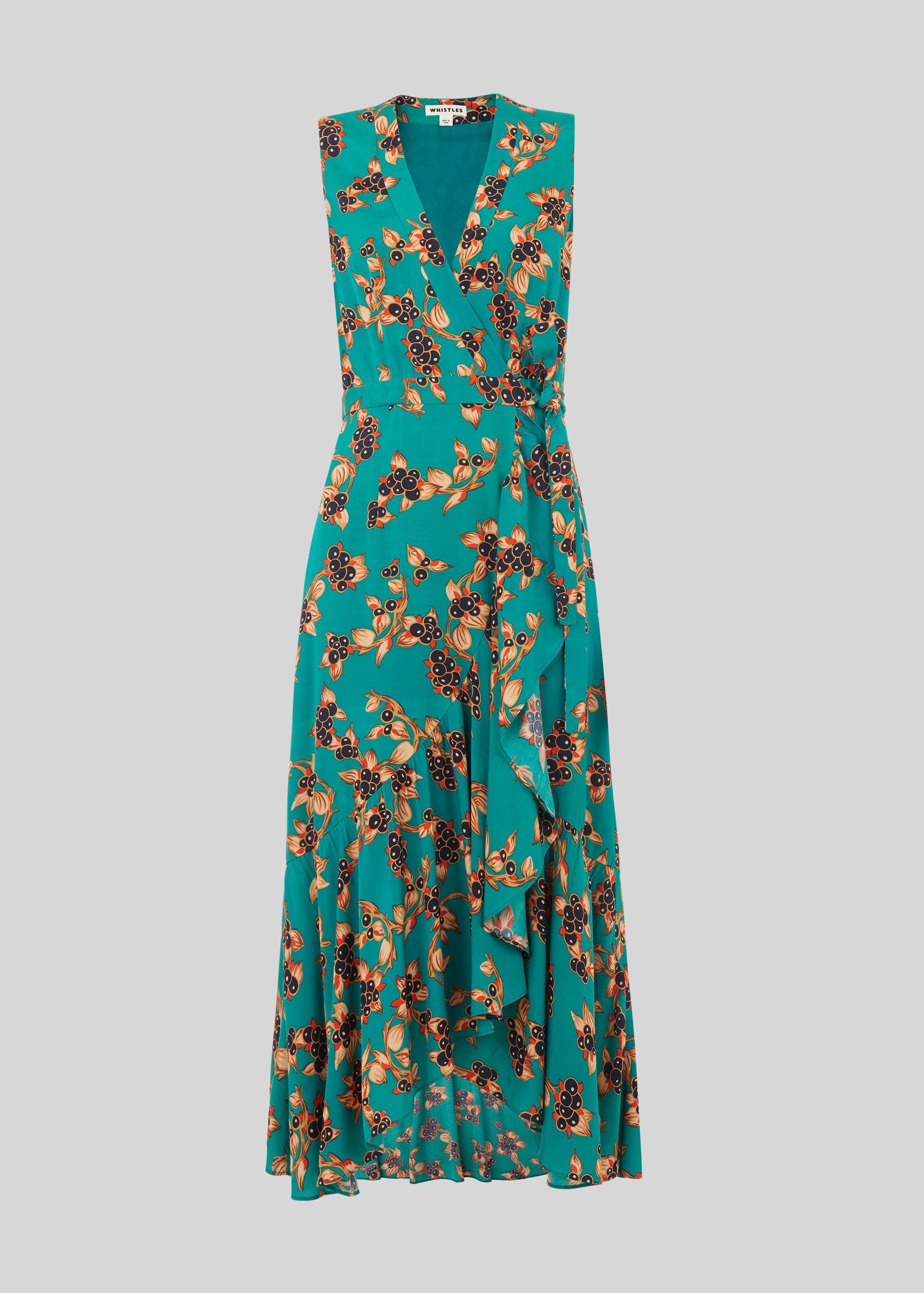 Whistles capri print wrap dress sale