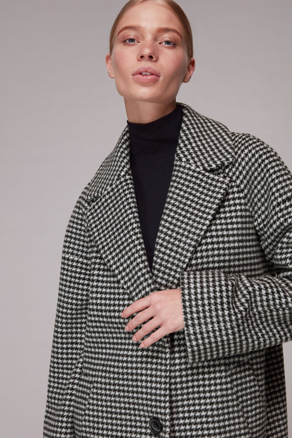 Mini Check Cocoon Coat
