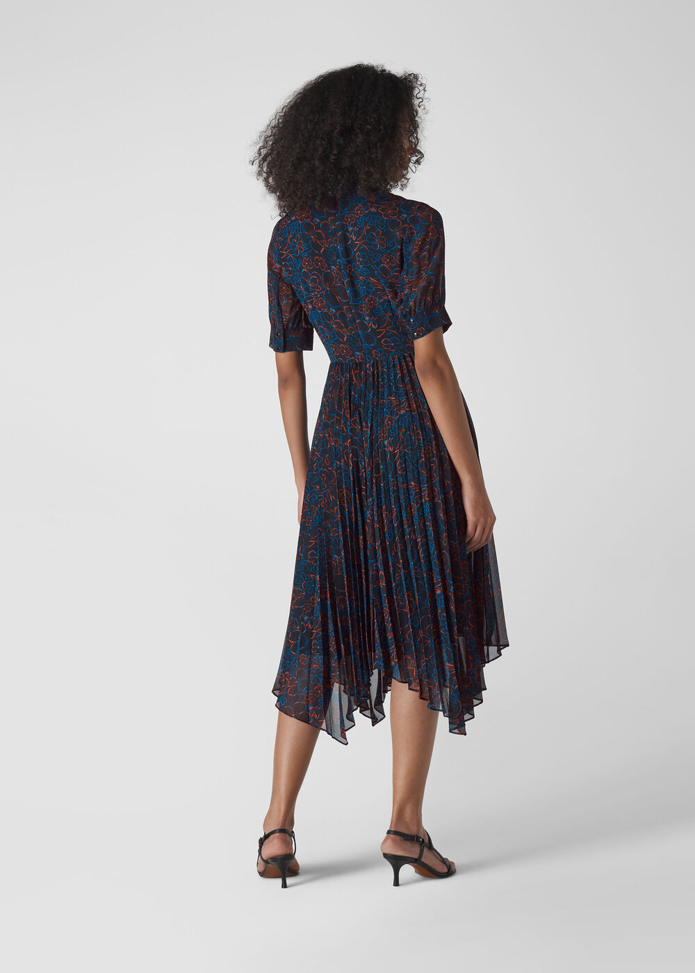 Outline Flower Midi Dress