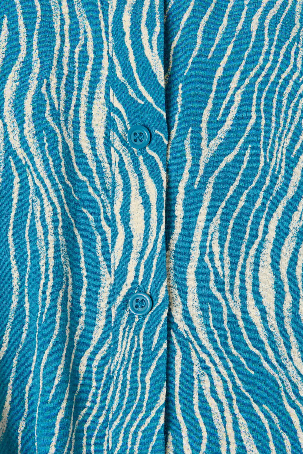 Blue Petite Zebra Flippy Mini Dress