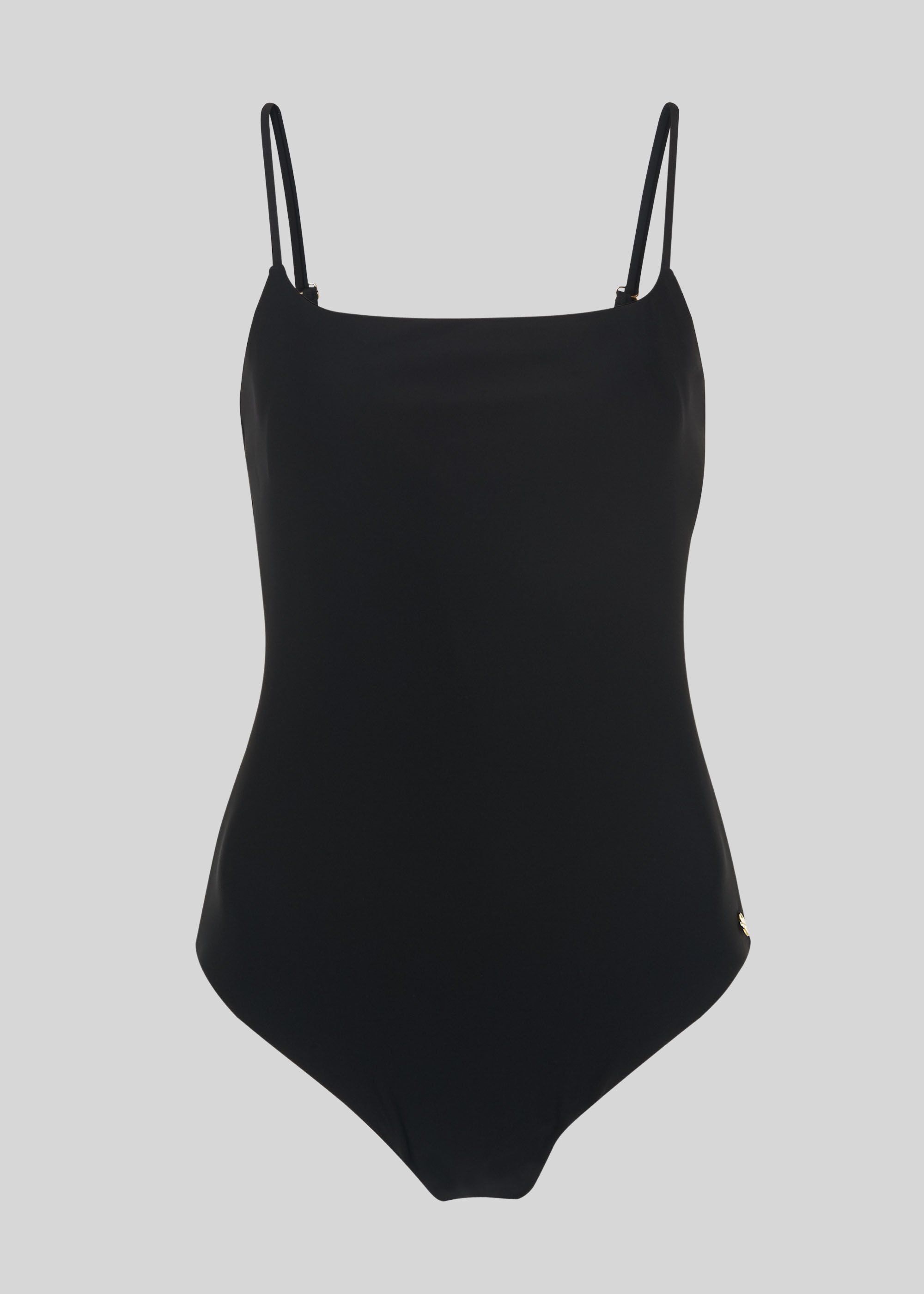 Strappy black swimsuit top
