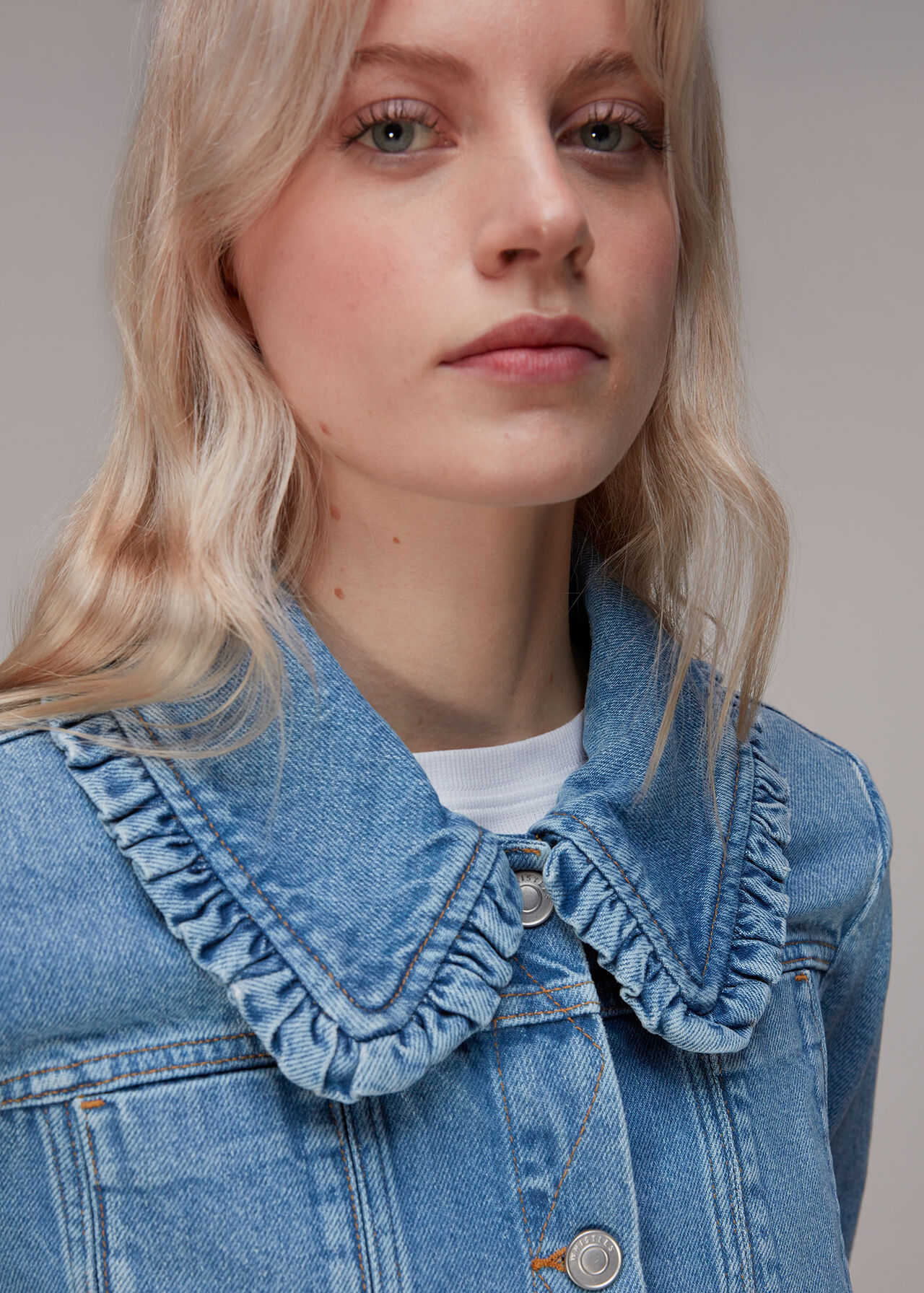 Collar Detail Denim Jacket