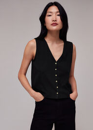 Button Front Rib Tank