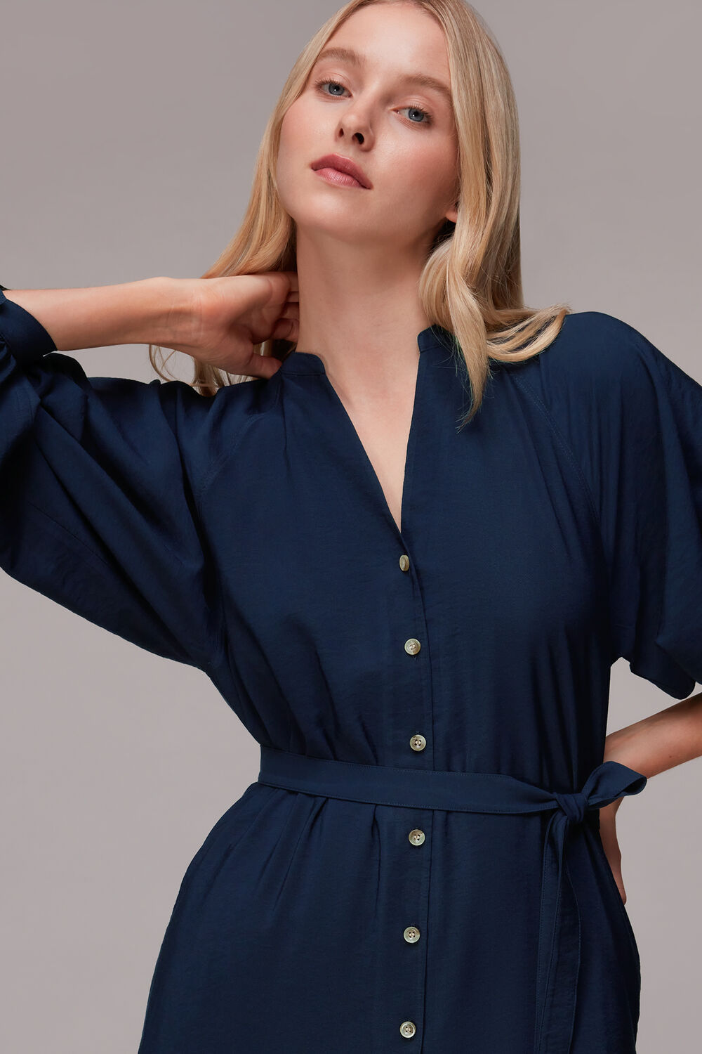 Navy Lizzie Midi Dress