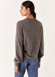Taupe Side Ruched Knit Coord