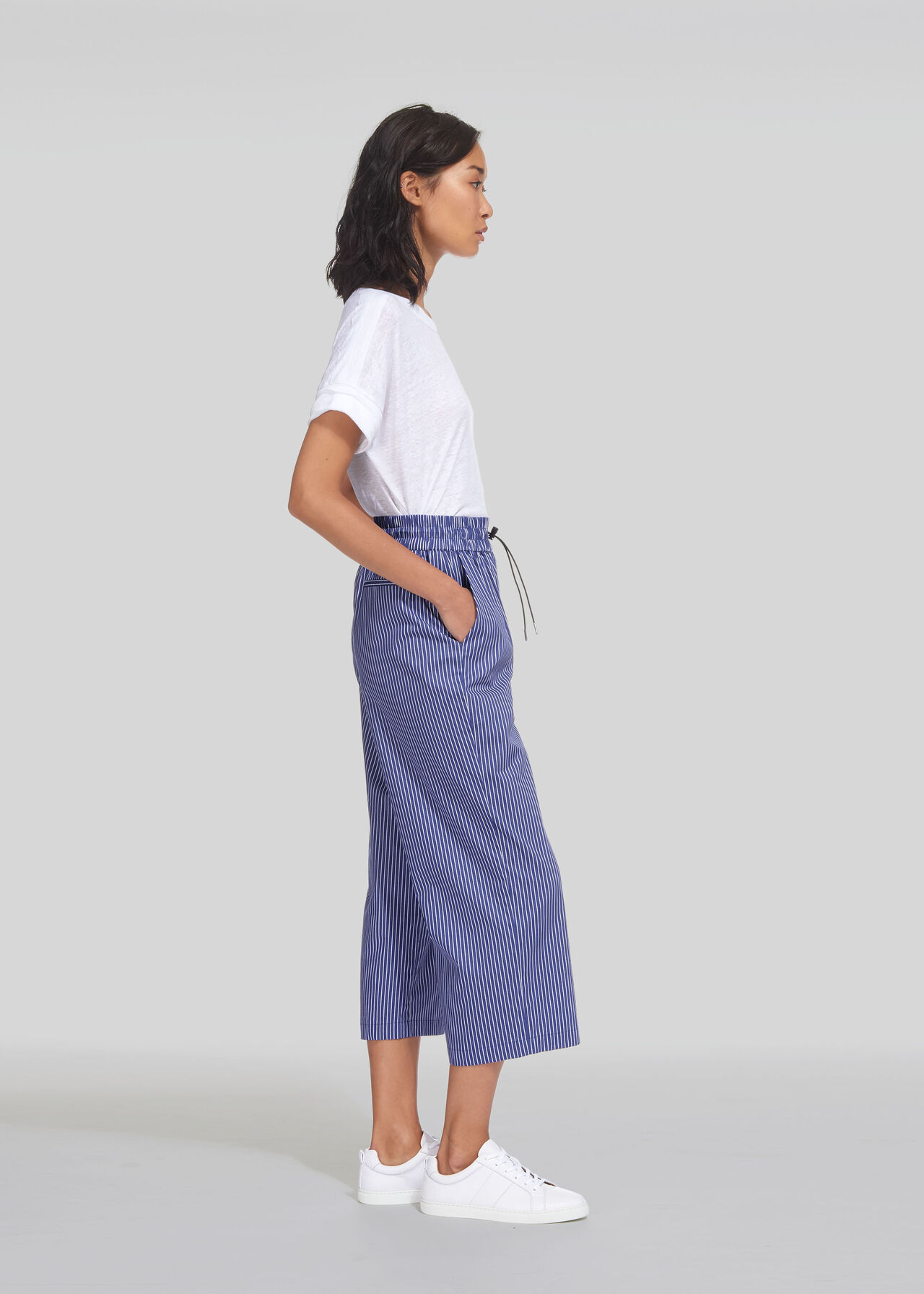 Ash Stripe Poplin Trouser Multicolour