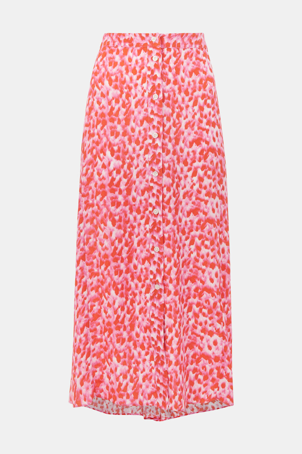 Blurred Strokes Button Skirt