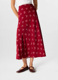 Floral Fit And Flare Skirt