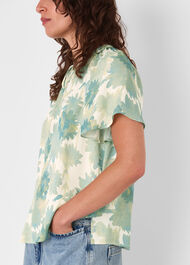 Floral Tie Neck Blouse