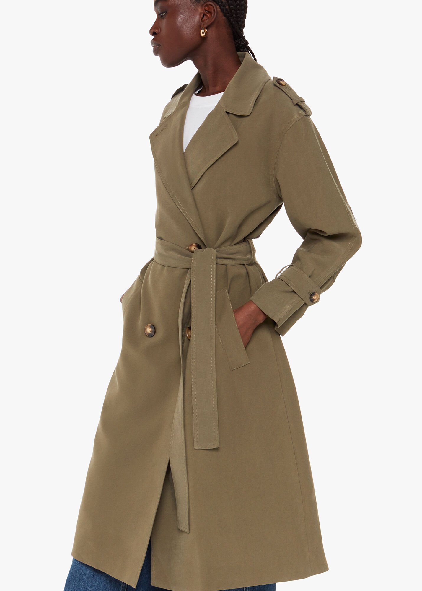 Trench coat length for hot sale petite