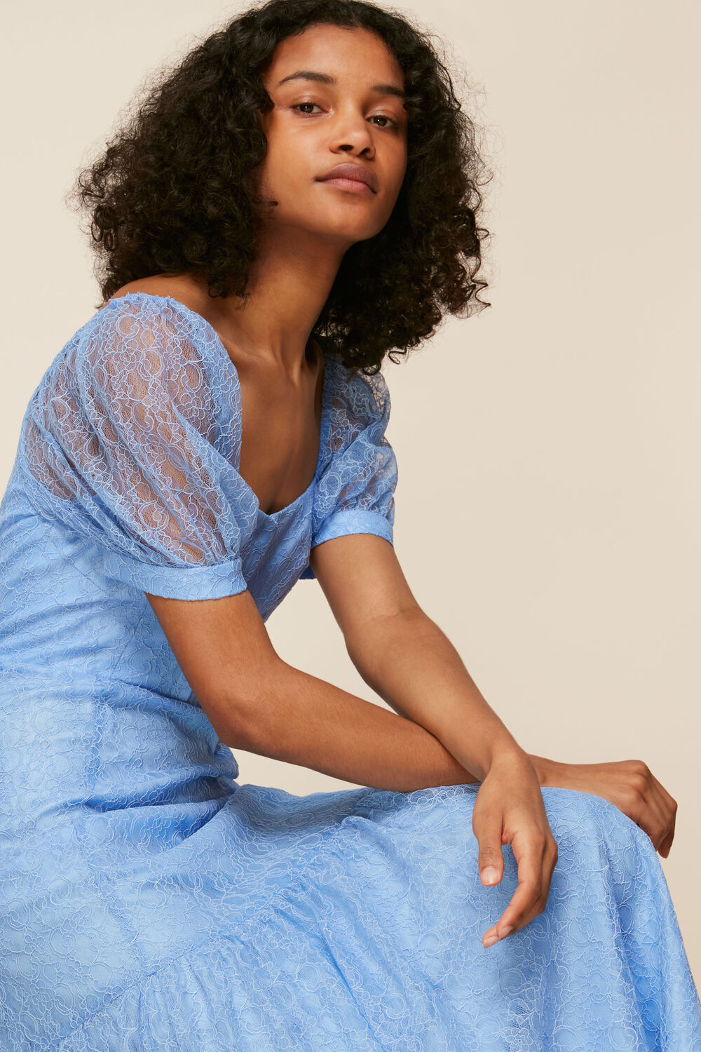 Blue Lace Corset Dress