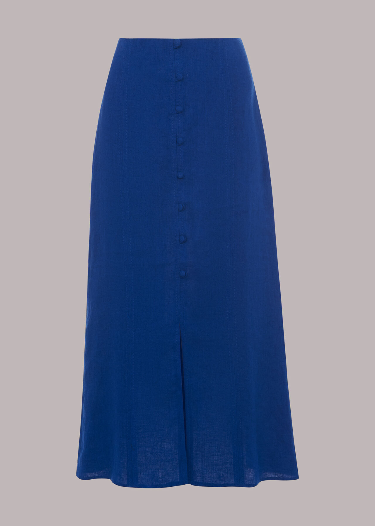 Button Front Linen Skirt