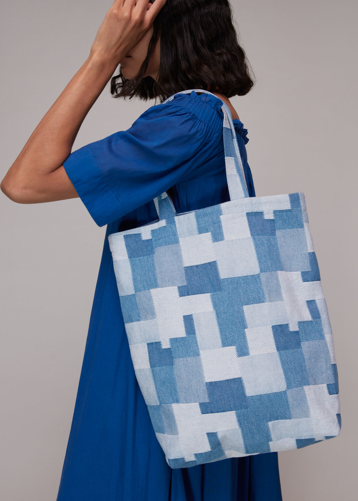 Denim store patchwork purse