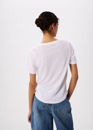 Linen V Neck T-Shirt