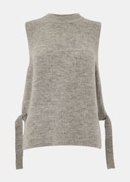 Wool Mix Side Tie Detail Tank