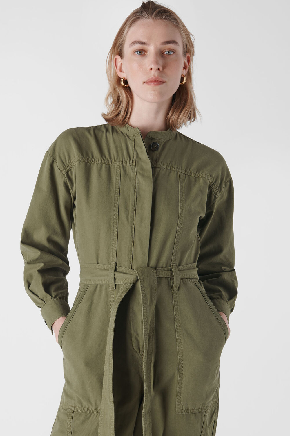 Julianna Utility Jumpsuit Khaki