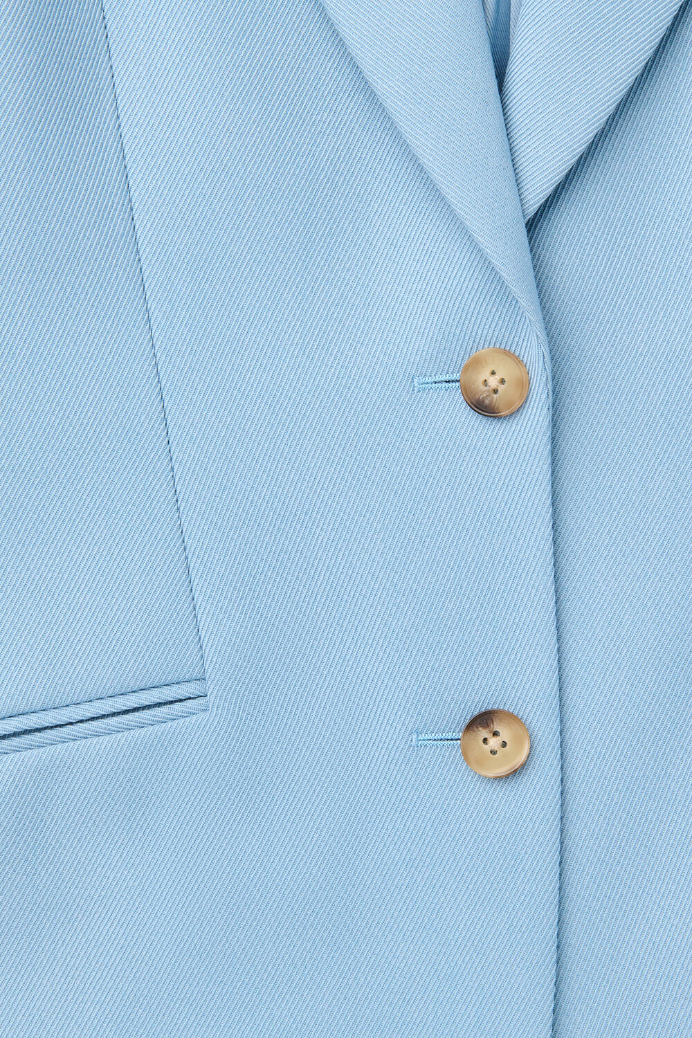 Blue Wool Blend Tailored Blazer