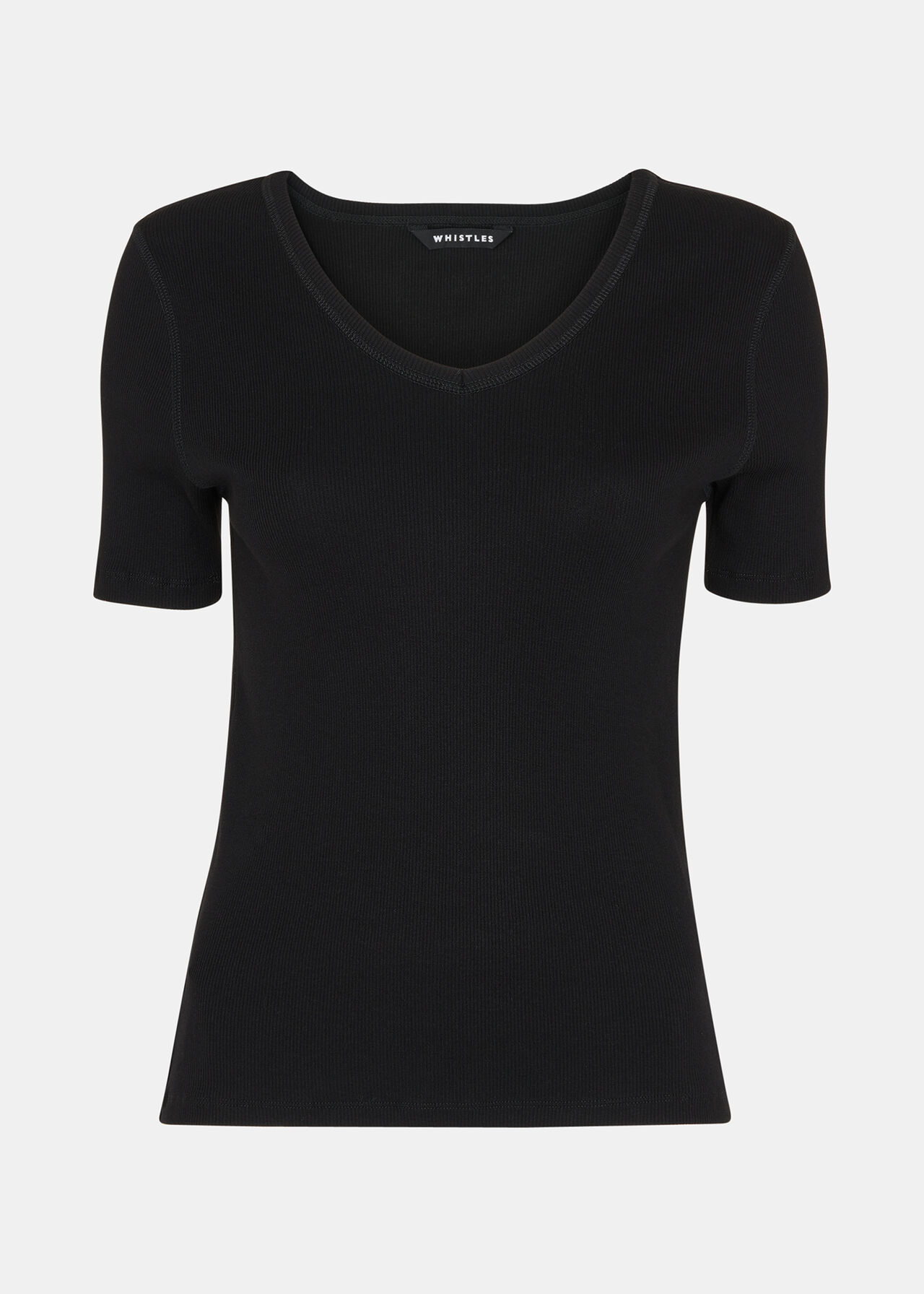 V Neck Ribbed T-Shirt