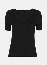 V Neck Ribbed T-Shirt