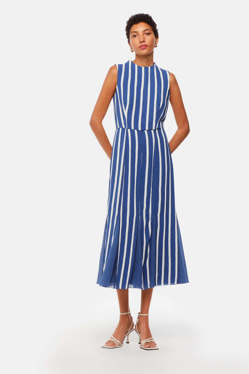Eliza Stripe Print Midi Dress