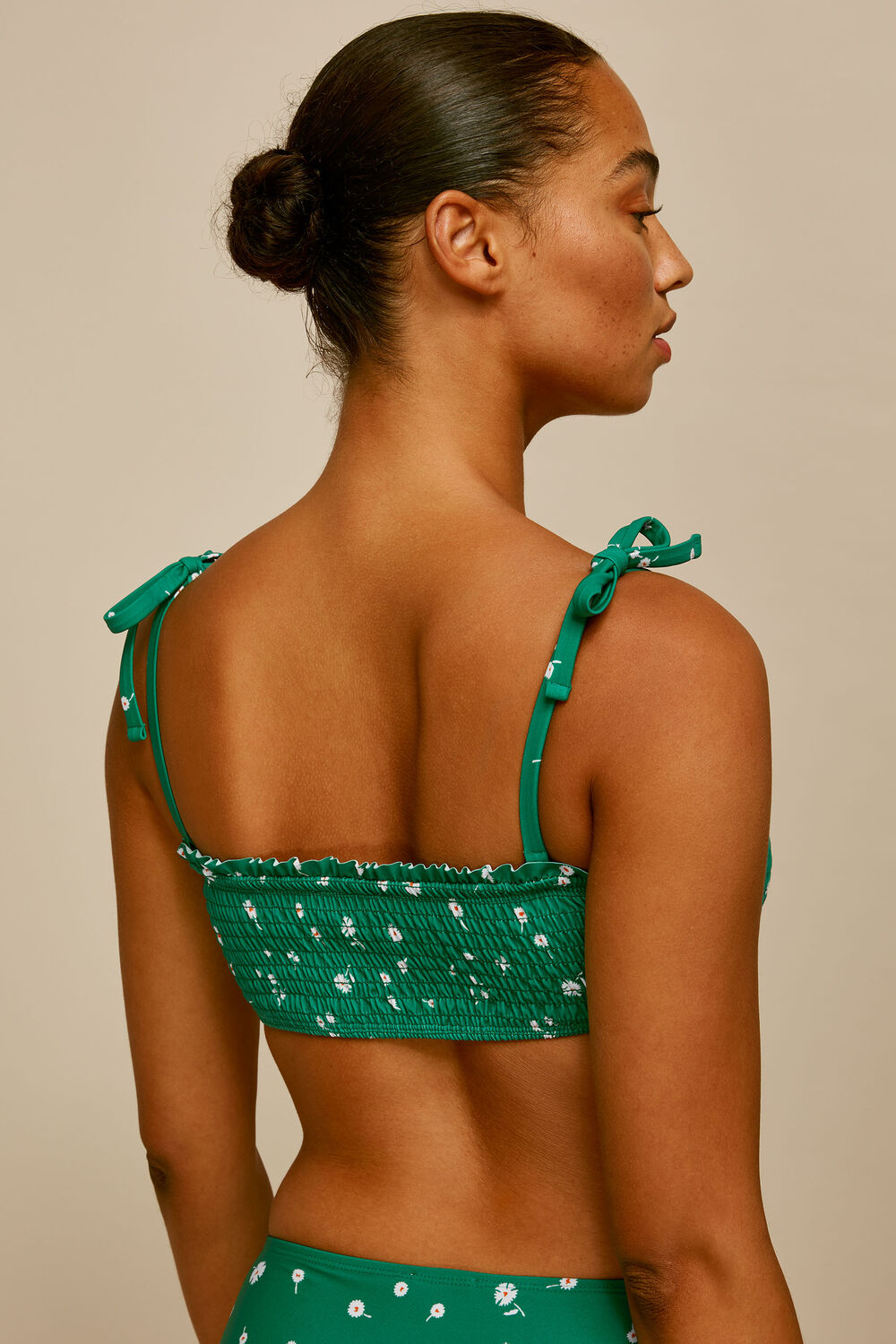 Primula Print Bikini Top Green/Multi