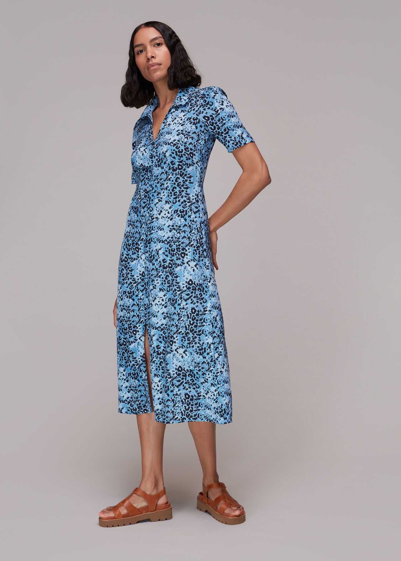 Rowan Hyena Spot Midi Dress