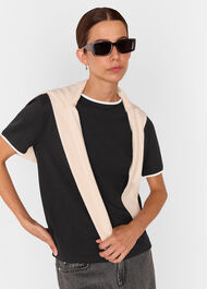Contrast Piping Detail Tee