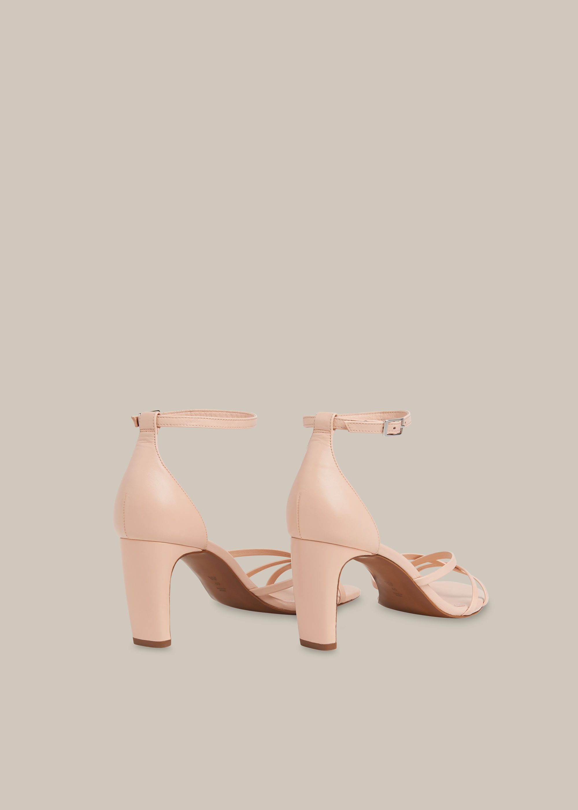 Pale pink strappy outlet sandals