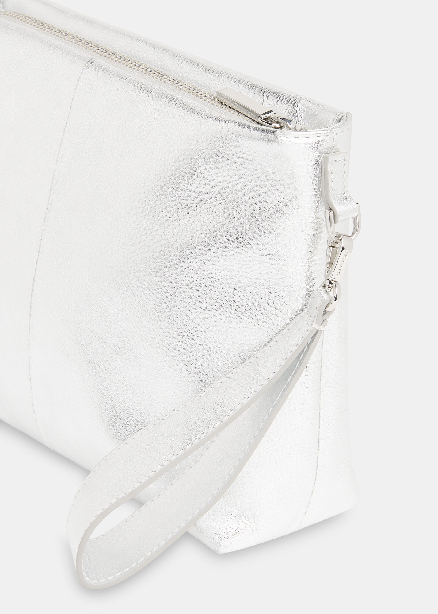 Whistles shop silver clutch