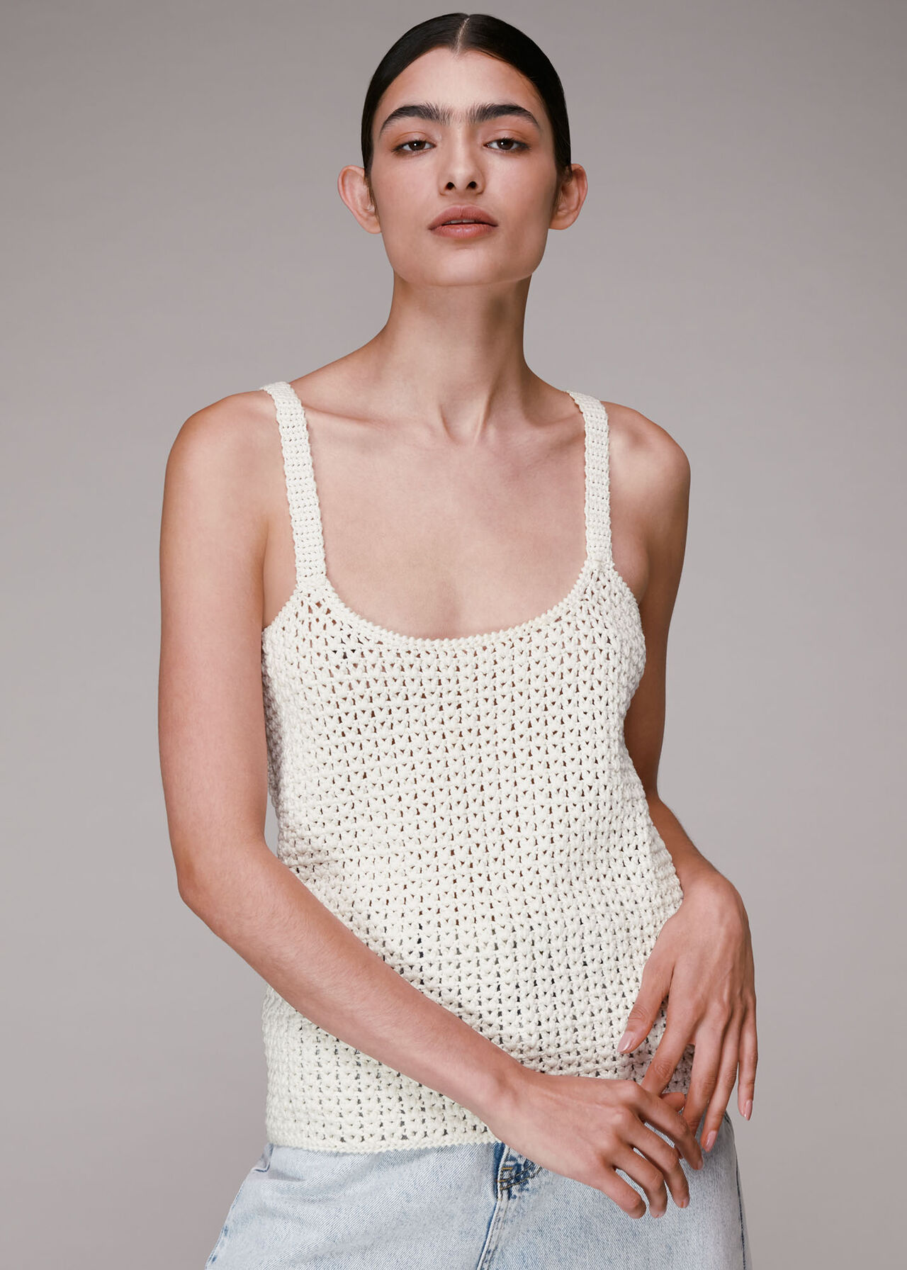 Cross Back Crochet Vest