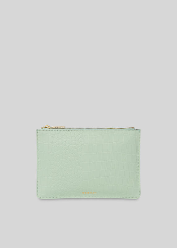 Matte Croc Small Clutch