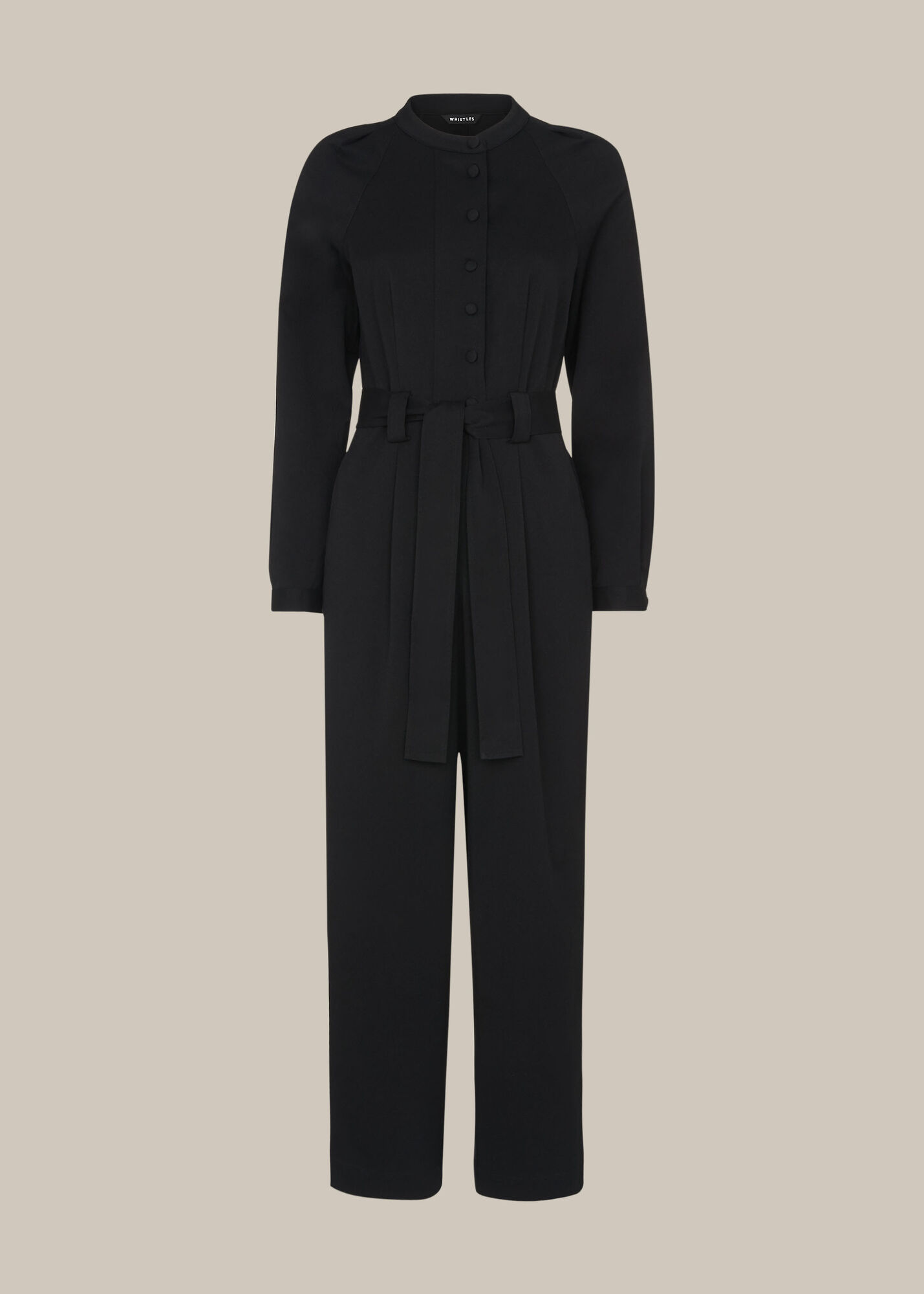 Black Tie Front Jumpsuit WHISTLES