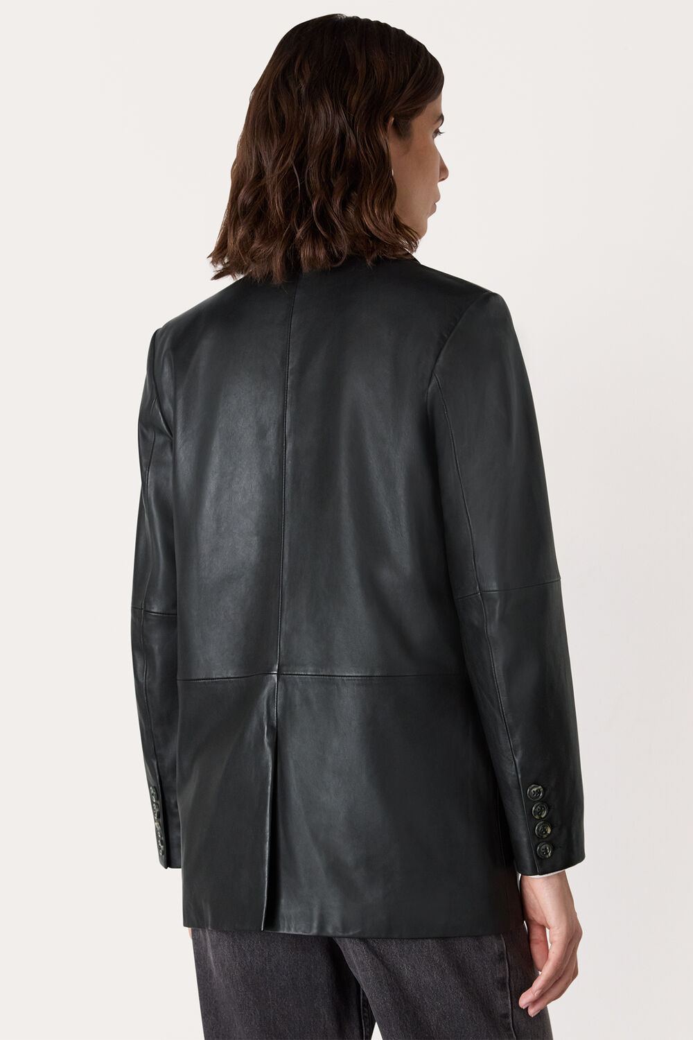 Stina Leather Blazer