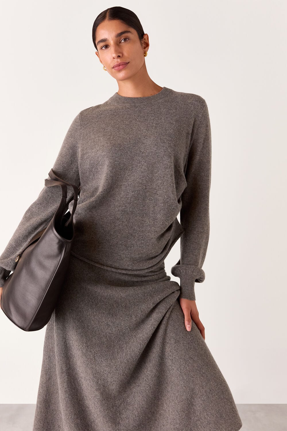 Side Ruched Detail Knit