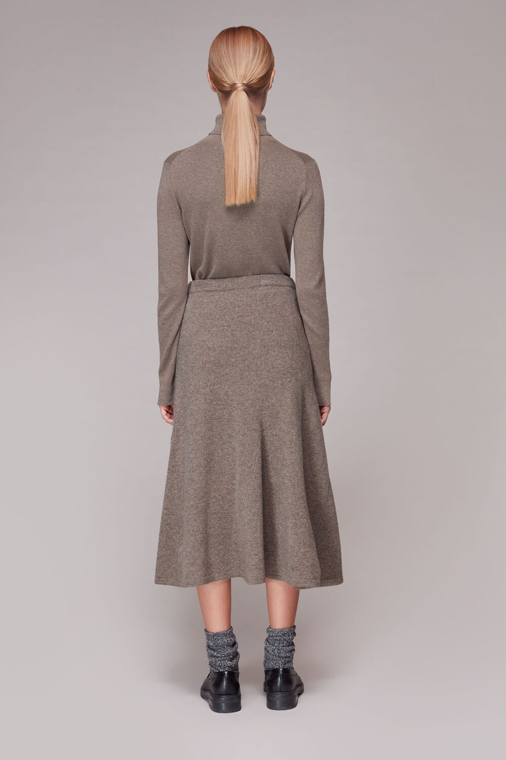 Flare Detail Knitted Skirt