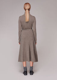 Flare Detail Knitted Skirt