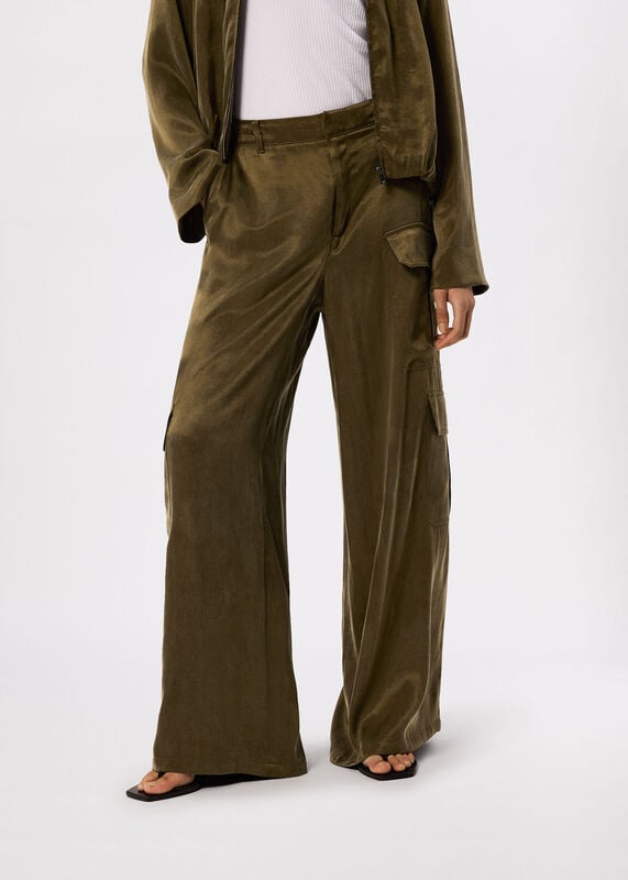 Khaki Fluid Cargo Trouser