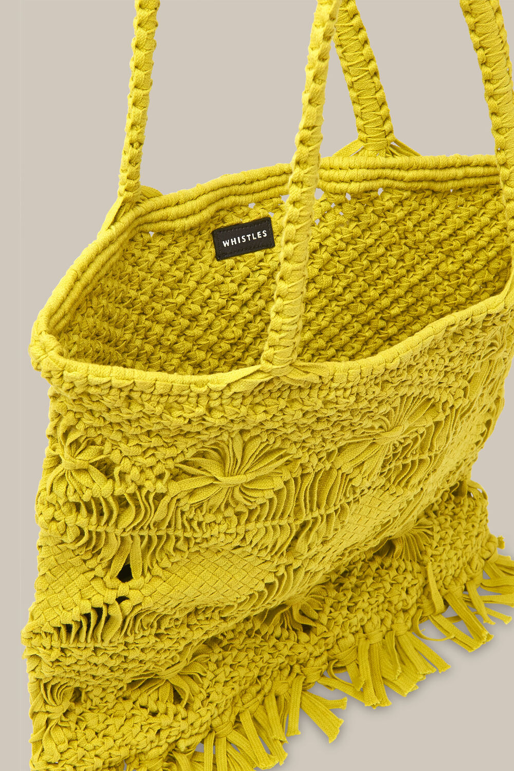 Clea Crochet Tote Lime