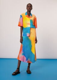 Bias Cut Rainbow Skirt