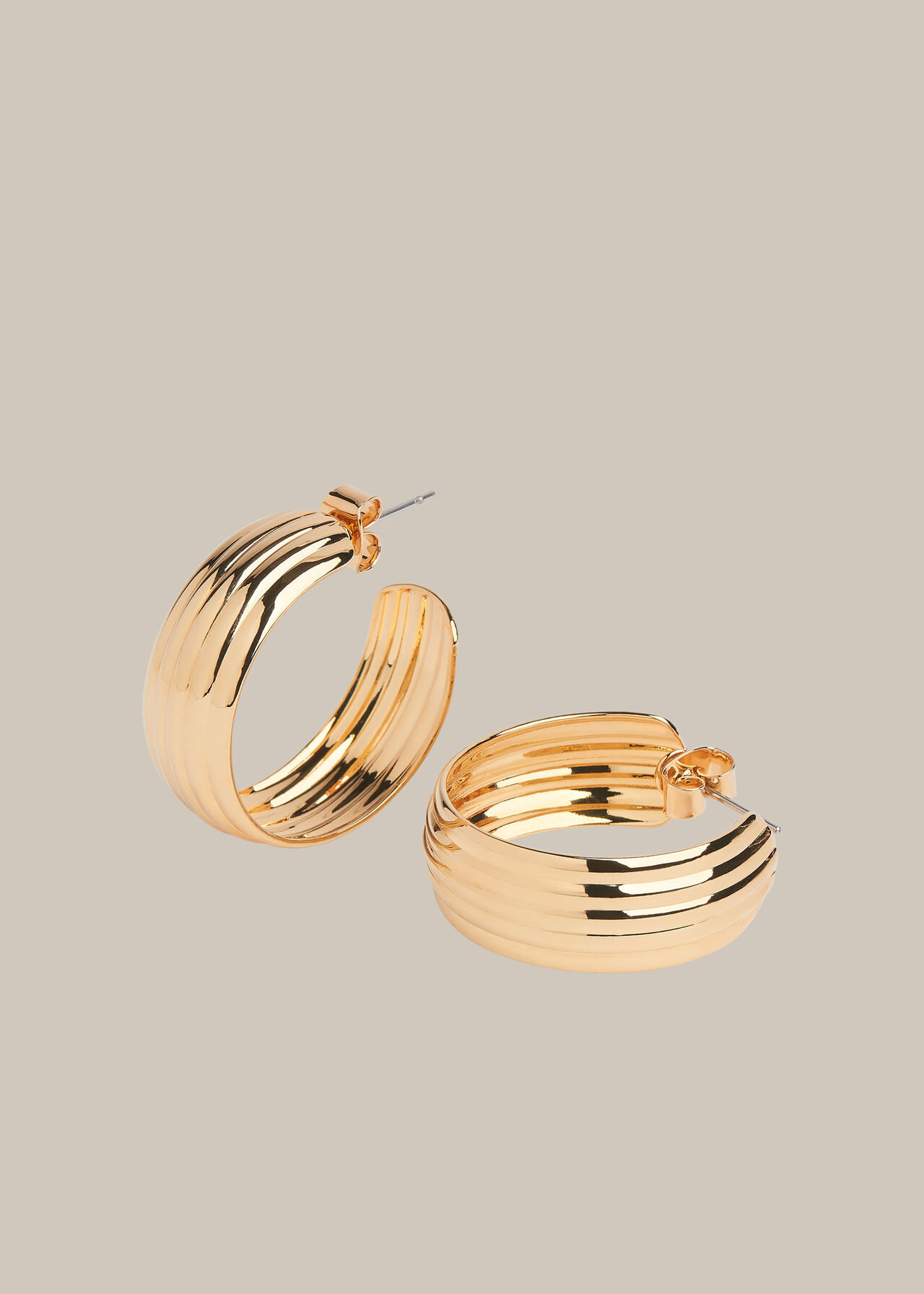 Large Linear Hoop Earring
