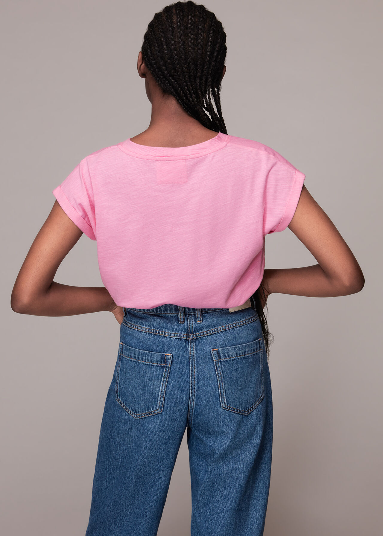 Willa V Neck Cap Sleeve Tee