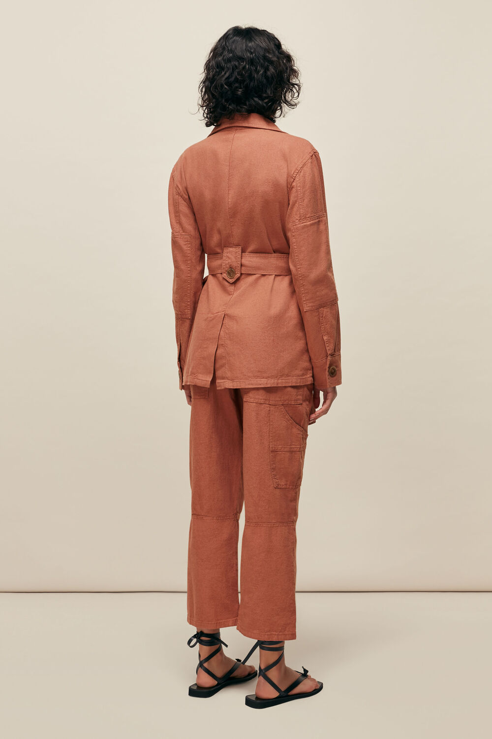 Amenia Belted Utility Jacket Pink
