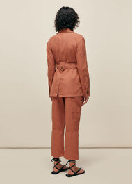 Amenia Belted Utility Jacket Pink