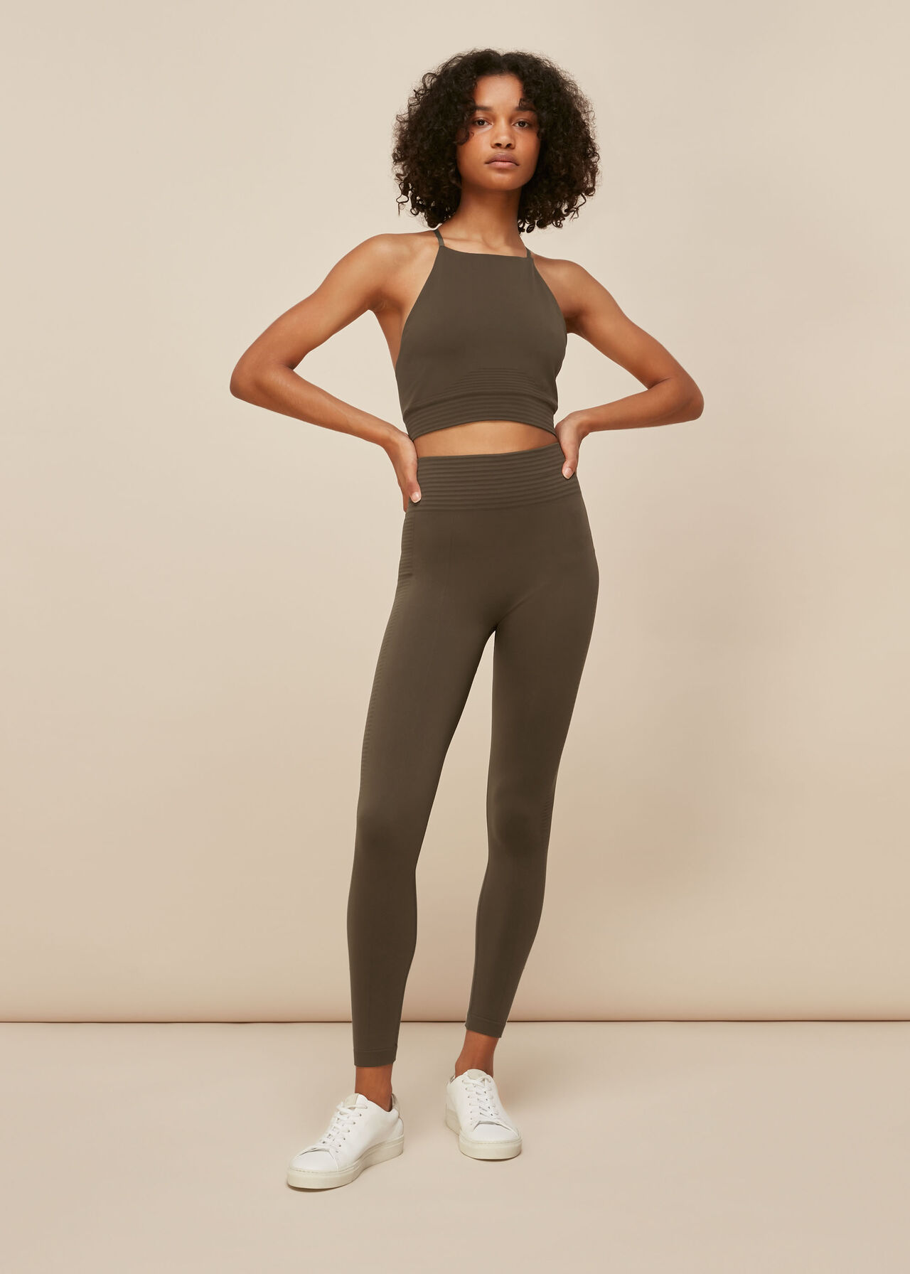 Khaki Studio Stretch Legging, WHISTLES