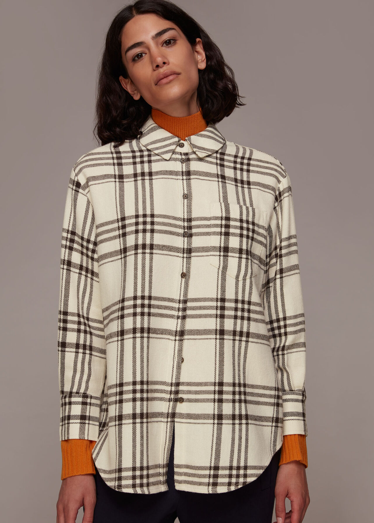 Oversized Check Cotton Shirt