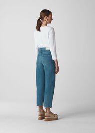 Cotton Scoop Neck Top White