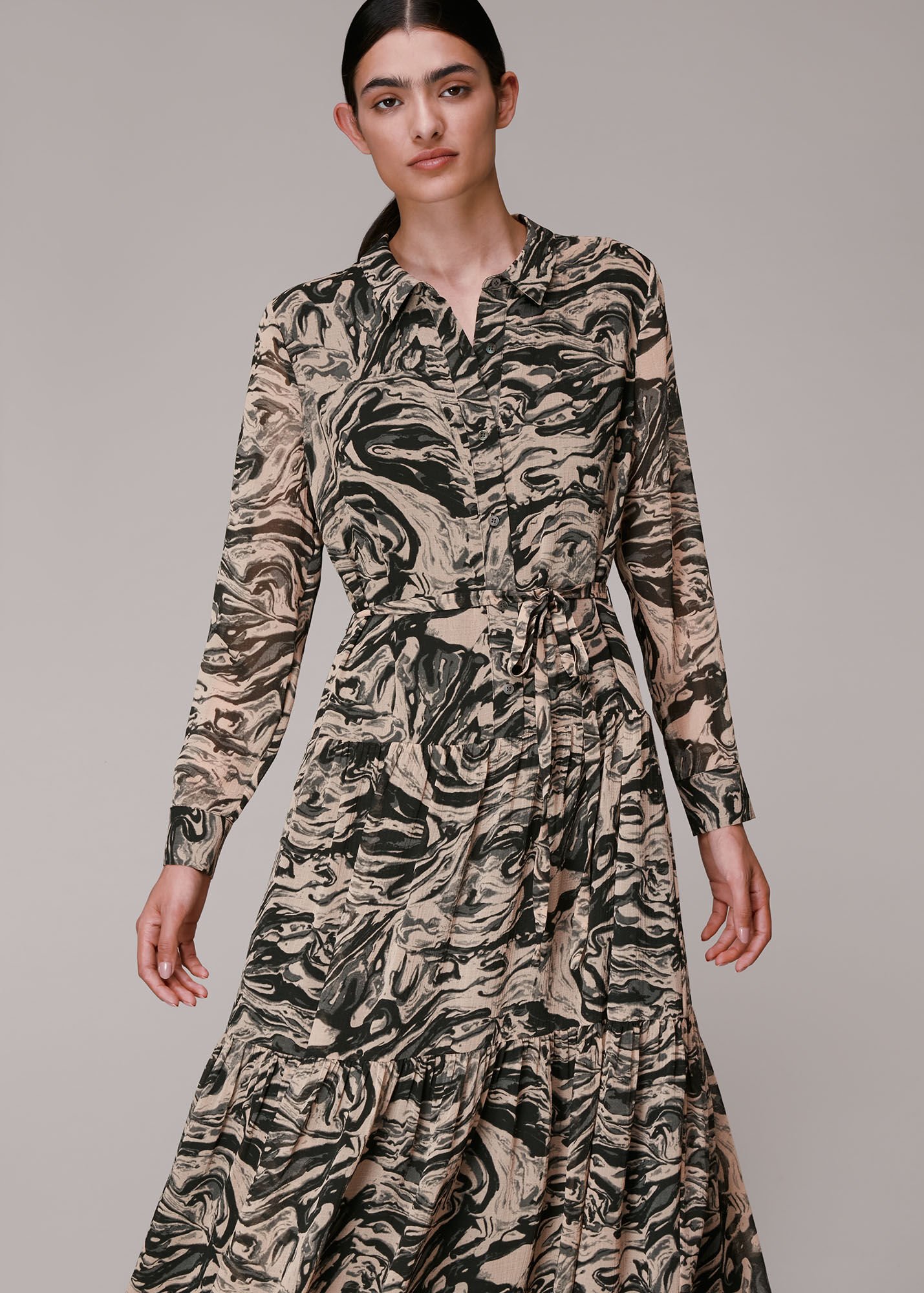 Whistles stallion on sale print shirt dress