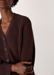 V Neck Cotton Cardigan