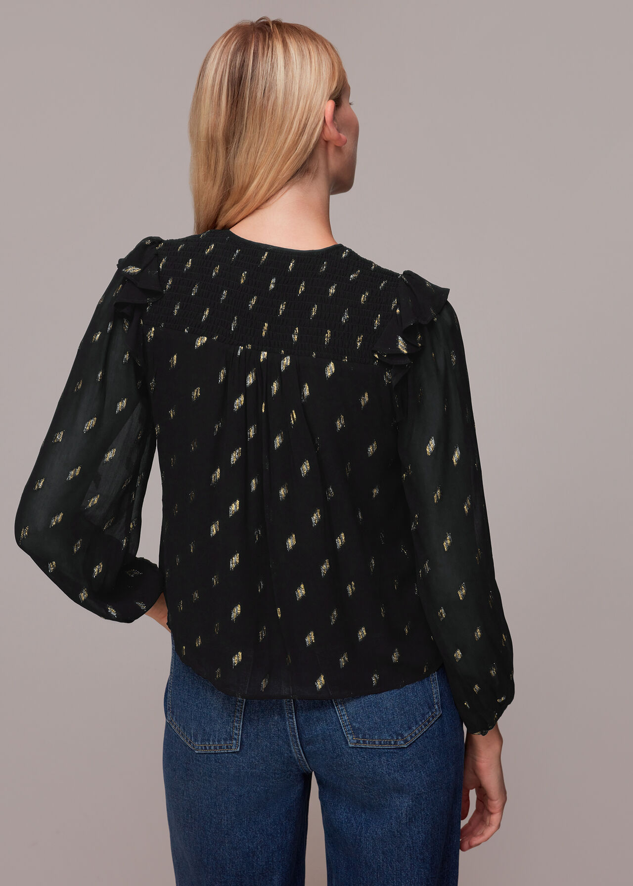 Metallic Dobby Top